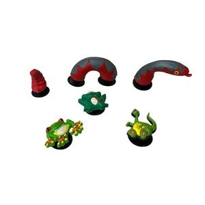 Crocs Charms Reptile Set of 4 Croc Charms Frogs, Snake, Dinosaur